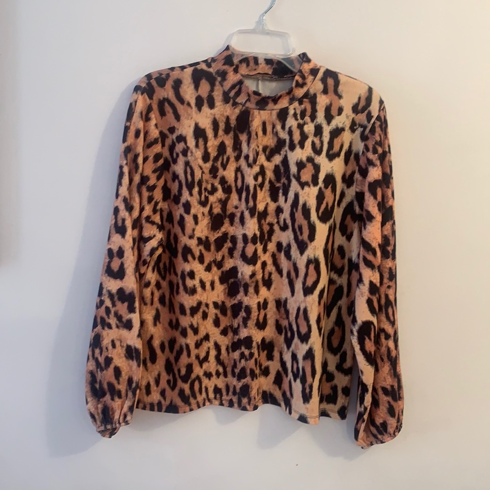 zara leopard print top
